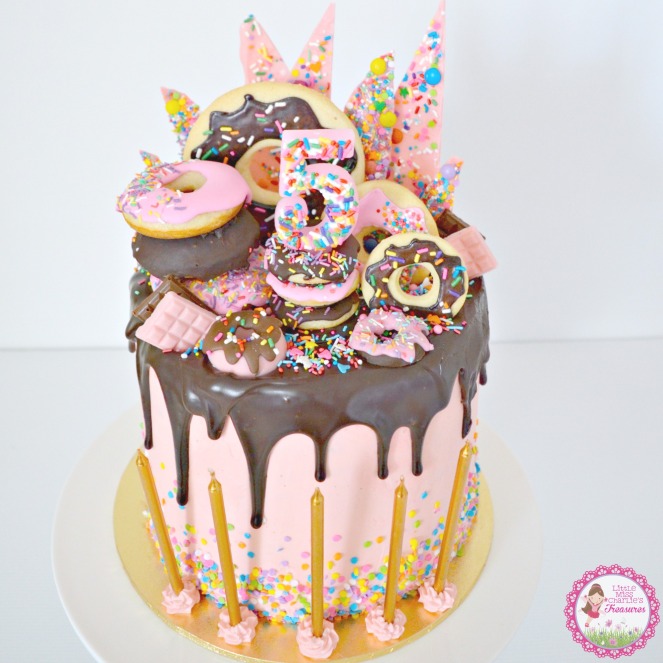 Donut themed Birthday Cake – Little Miss Charlie's Treasures
 Doughnut Cake